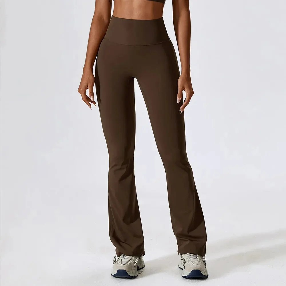 Rozkloszowane legginsy treningowe Spodnie do jogi Kobiety Wysoka talia Szerokie nogawki Spodnie damskie Siłownia Fitness Sport Rozkloszowane spodnie Spodnie do tańca latynoskiego — zdjęcie 2