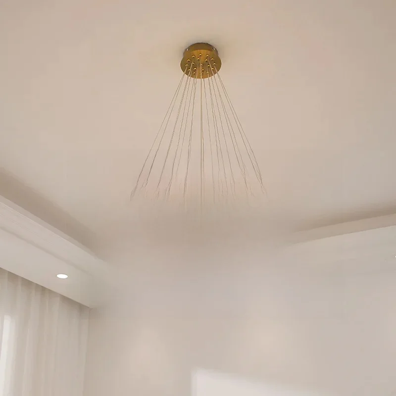 Nowoczesny żyrandol w kremowym stylu z białej szklanej kuli Kreatywny żyrandol LED Bubble do salonu Sypialnia Nordic Moon Planet Lamp — 2