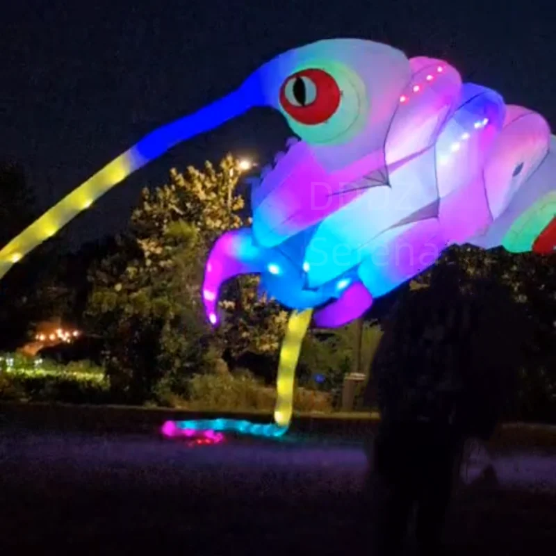 DDDZ 16 square LED trilobite  Pendant show kite Inflatable Kite 40D ripstop fabric with battery and remote control