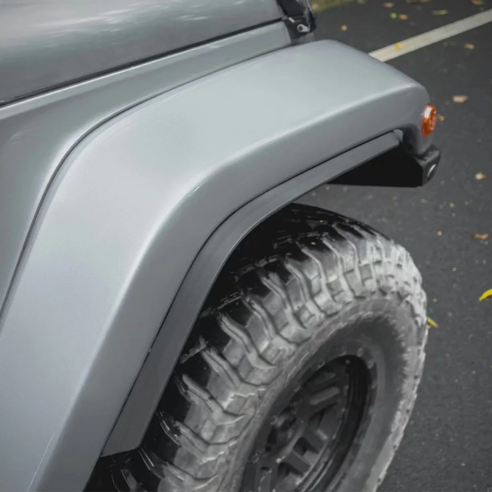 Front & Rear Fender Flares Extensions Set For Jeep Wrangler JK 2007-2017 Off-Road Protection Exterior Mudguard Modification
