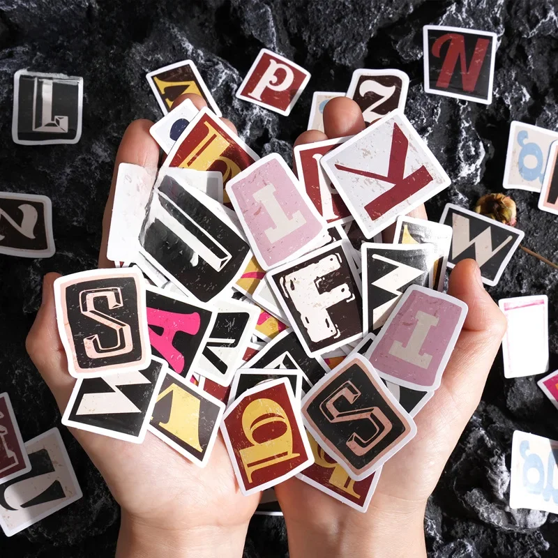 Etori Life – autocollant de lettres anglaises colorées, 46 pièces, papeterie décorative pour journal intime, tasse, carnet de notes, téléphone portable, jouet Scrapbook, DIY bricolage