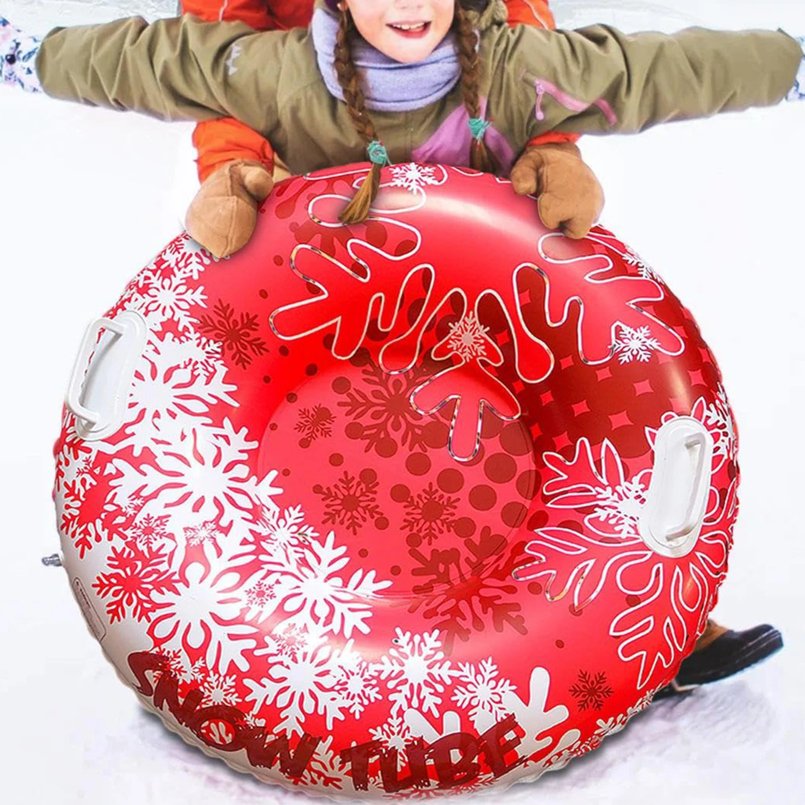 

Inflatable Snow Tube Winter Sports Snow Sled Skiing Tube Birthday Gift Portable Snow Ring for Fun Outdoor Activities New Year