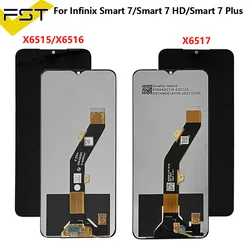 X6515 Tested Lcd For Infinix Smart 7 Display Touch Screen Digitizer Panel Assembly For Infinix Smart7 HD X6516 Smart7 Plus X6517