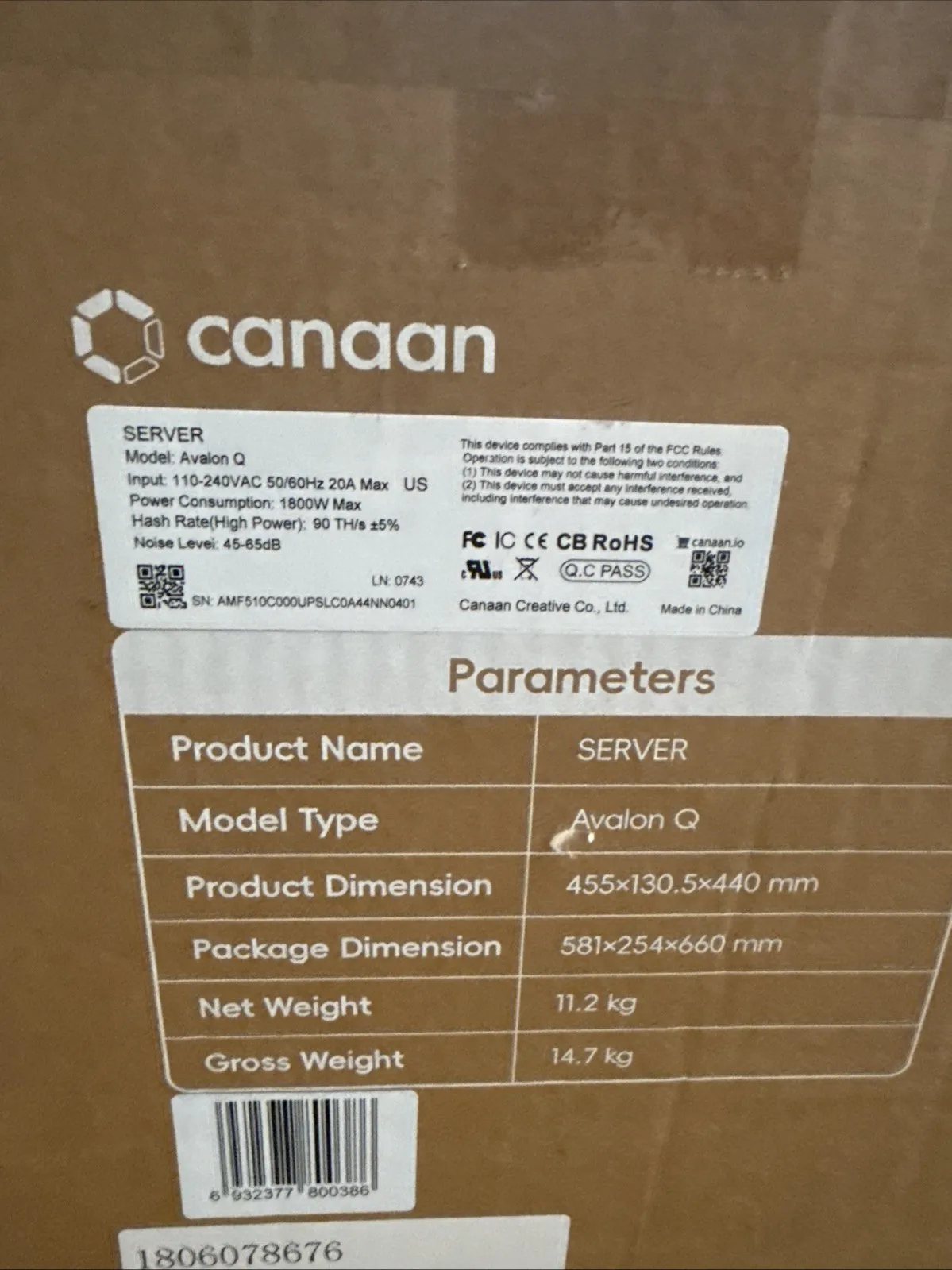 

Купи 2, получи 1 бесплатно! Новый Canaan Avalon Q 90TH/S 1674W ECO Home Miner для домашнего использования. В наличии.