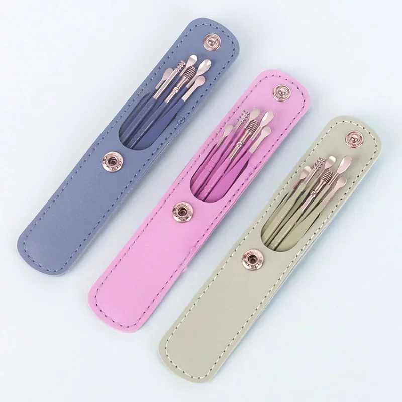 Nettoyant pour les oreilles, dissolvant de cire d'oreille, Kit de nettoyage, cueilleur de cérumen, Curette, cuillère, outil d'élimination des soins pour bébés et adultes, ensemble de soins des