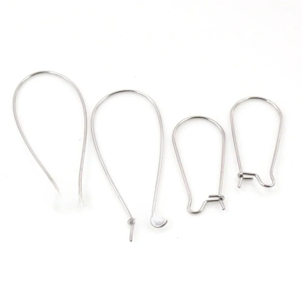 50 sztuk/partia 9X1 8mm/11x2 4mm/16x38mm 316 ze stali nierdzewnej kolczyk haki nerek kolczyk ucha przewody ustalenia DIY two... — zdjęcie 2