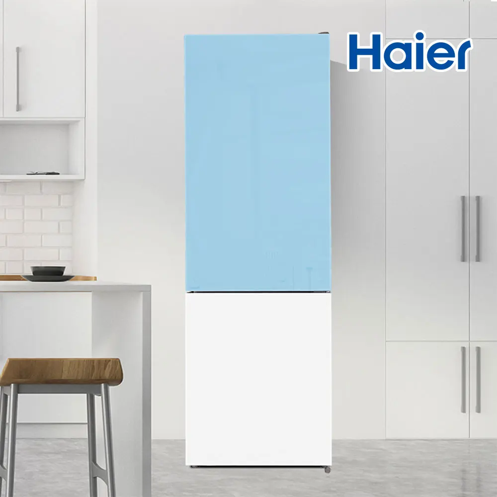 Haier Aqua Glam Glass Smart Combi Fridge 244L _ Visit Installation HRPA255MDMW