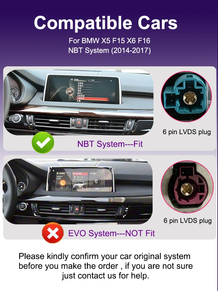AUTOTOP 10,25 Zoll Linux Carplay Multimedia-Touchscreen Wireless/Android Auto/Youtube für BMW X5 F15 X6 F16 2014-2017 NBT-System – Detail 3