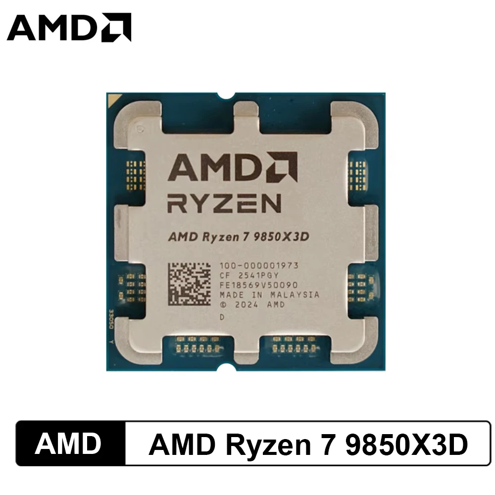 Image of AMD Ryzen 7 9850X3D Gaming-Prozessor, 8-Kern 5,6GHz Boost, 96MB L3-Cache, AM5-Sockel DDR5-CPU, ohne Kühler