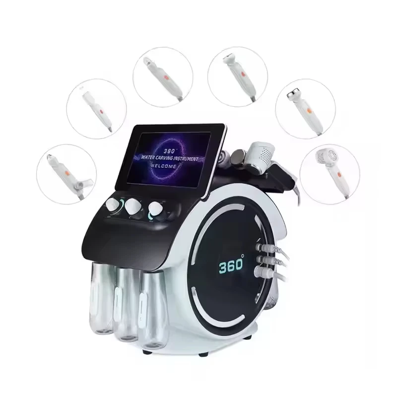 เครื่องไฮโดรไดมอนด์ไมโครเดอร์มาเบรชั่น 360 องศา ยกกระชับใบหน้า กำจัดสิวเสี้ยนและสิวอักเสบ ดูดสิ่งสกปรกอย่างล้ำลึก ทำความสะอาดผิวอย่างล้ำลึก