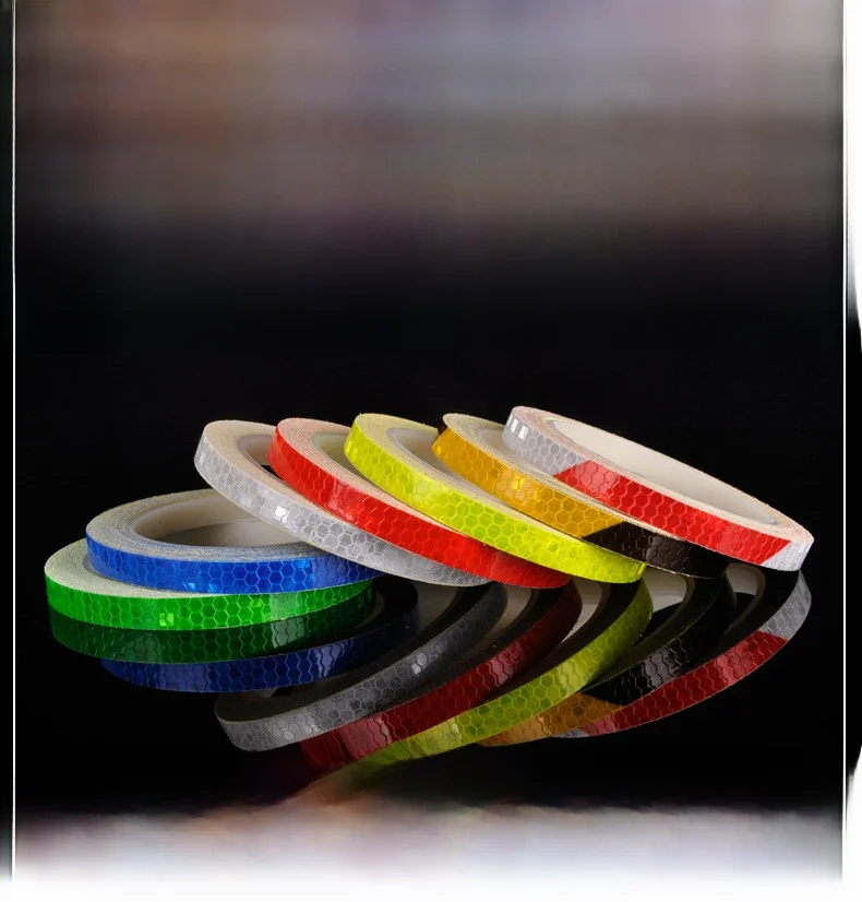 AliExpress NONE Motorcycle Wheels Reflect Fluorescent MTB Bike Reflective Sticker Strip Tape For Cycling Warning Safety Motorbike  Wheel Decor