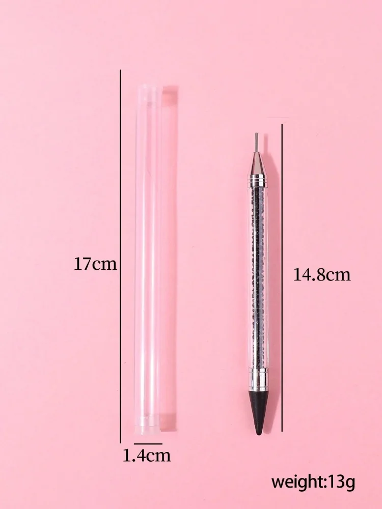 1 Stück Wachs-Nagelstecker-Applikator, Doppelendiger Wachsstift für Strasssteine, Kristall- & Edelstein-Nagelkunst-Werkzeug für DIY-Maniküre – Detail 8