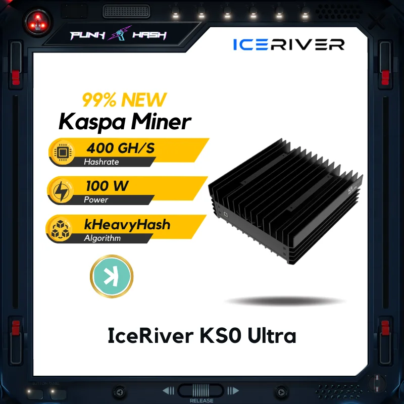 IceRiver KS0 Ultra With Offical Power Supply ASIC Miner KASPA Miner KAS Crypto Mining Machine Cheap Used Miner