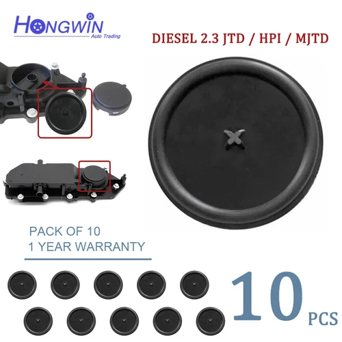 Membrana de cubierta de válvula PCV, 5/10 piezas, 500382586, 504033899, para Iveco, Daliy, Fiat, Ducato, Peugeot, Boxer, Citroen Jumper, 2,3, JTD, 2006-2014