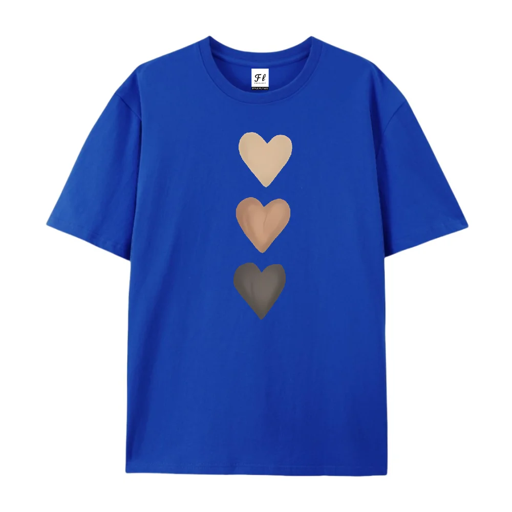 Camisetas gráficas con estampado de corazón de amor Y2k para mujer, camiseta de verano para chica, camisetas informales de manga corta con cuello redondo, ropa informal Unisex para mujer de los años 90