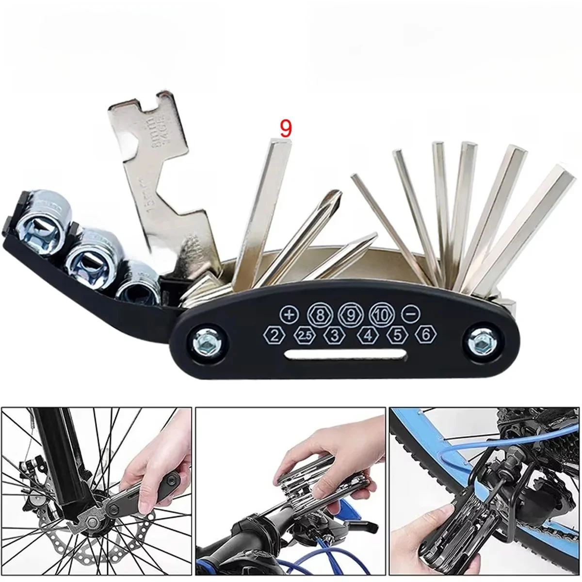 AliExpress 16 In 1 Portable Multifunctional Tool Multi-Purpose Folding Screwdriver Motorcycle Bicycle Repair Tool Hex Wrench Pocket Tool