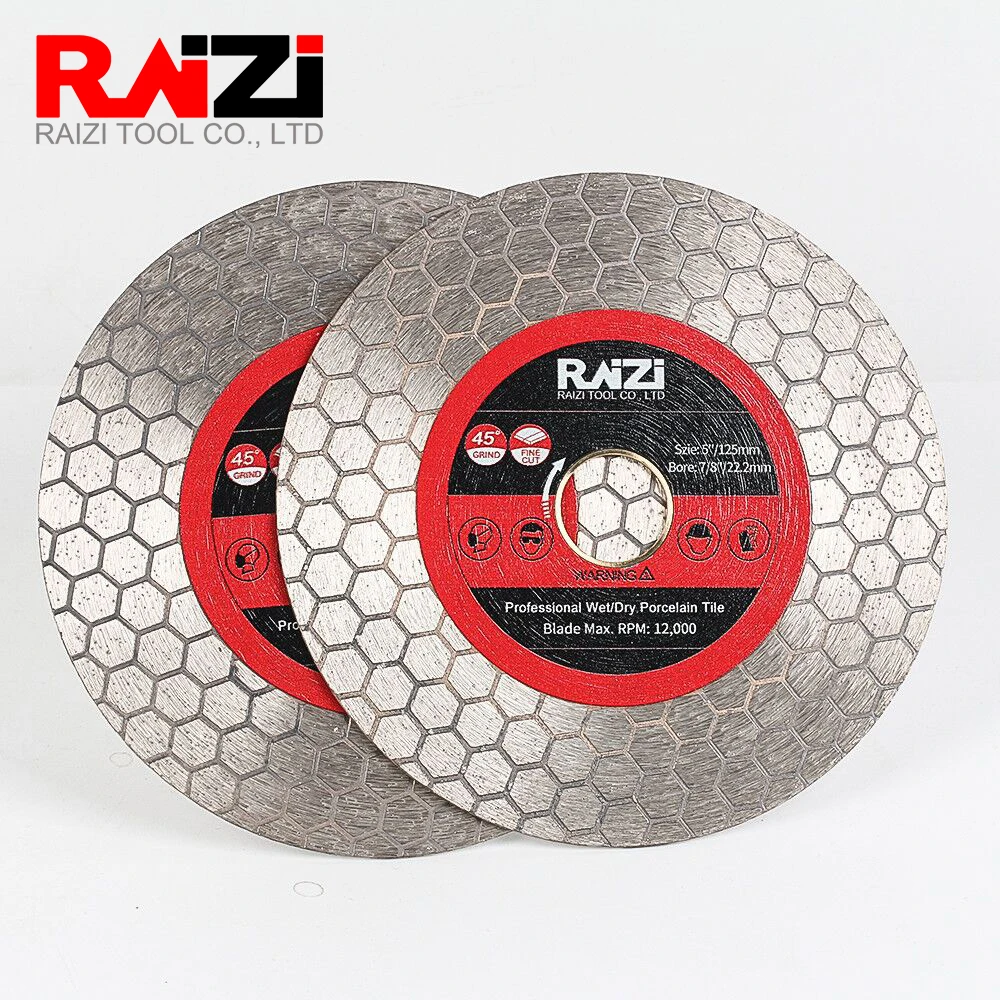 Raizi 5Inch/125mm Edge Diamond Saw Blade For Tile Cutting And Grinding Circular Saw Blade Ceramics Tile Cutting Disc