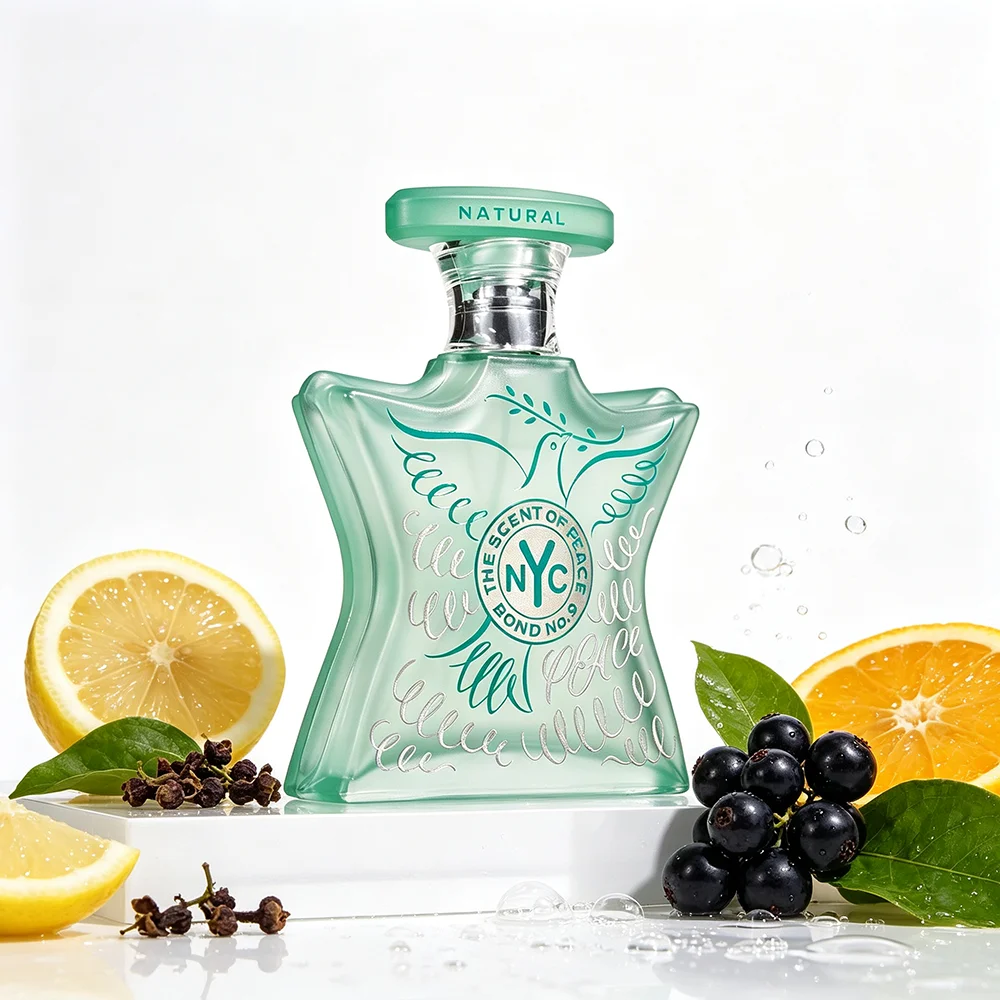 Bond No.9 The Scent of Peace Natural Perfume 100ml Women Eco Chic Citrus Scent Lemon Blackcurrant Top Notes Raspberry Rose Damascena Heart Cedarwood Musk Base Long Lasting EDP Natural Vegan Gift Box view 6