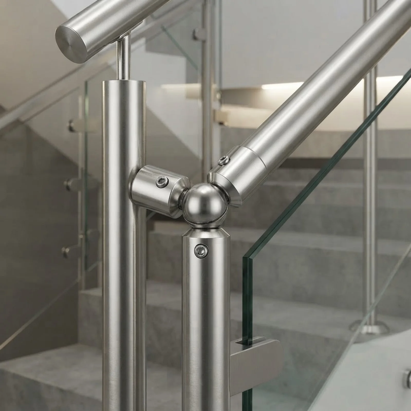Adjustable Handrail Connector Precision Cast Adjustable Handrail Corner Connector Stair Railing Hinge Joint for Stairs