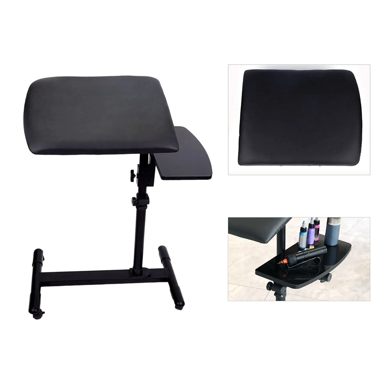 Professional Tattoo Armrest Stand Rack with Storage Board for Tattoo Studio Tattoo Artist,Portable Stable Work Station Table