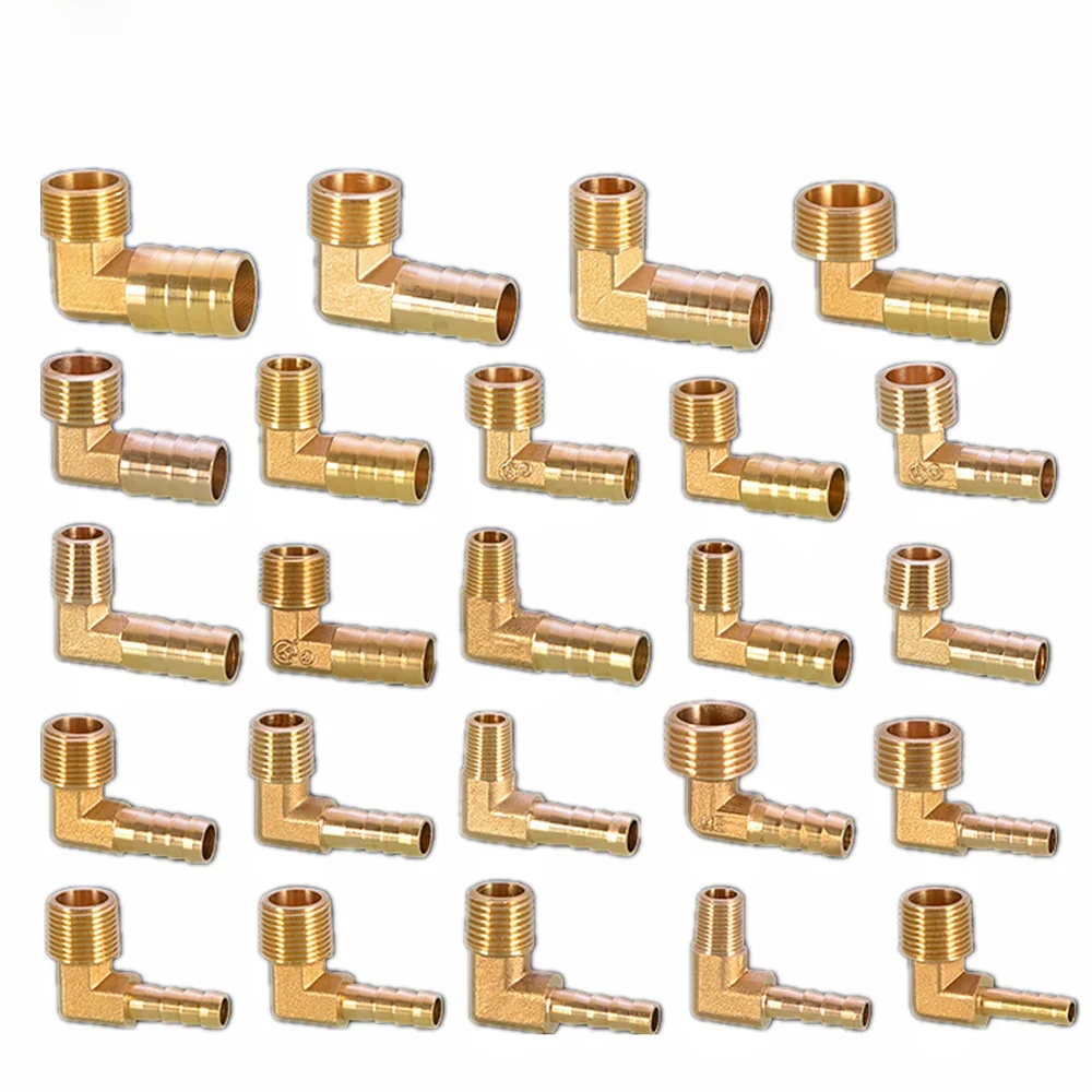 Connecteur pagode 6 8 10 12 13 14 16mm, connecteur de tuyau, filetage arrière 1/8 1/4 3/8 1/2 3/4 1BSP, raccords de tuyaux en laiton, coude