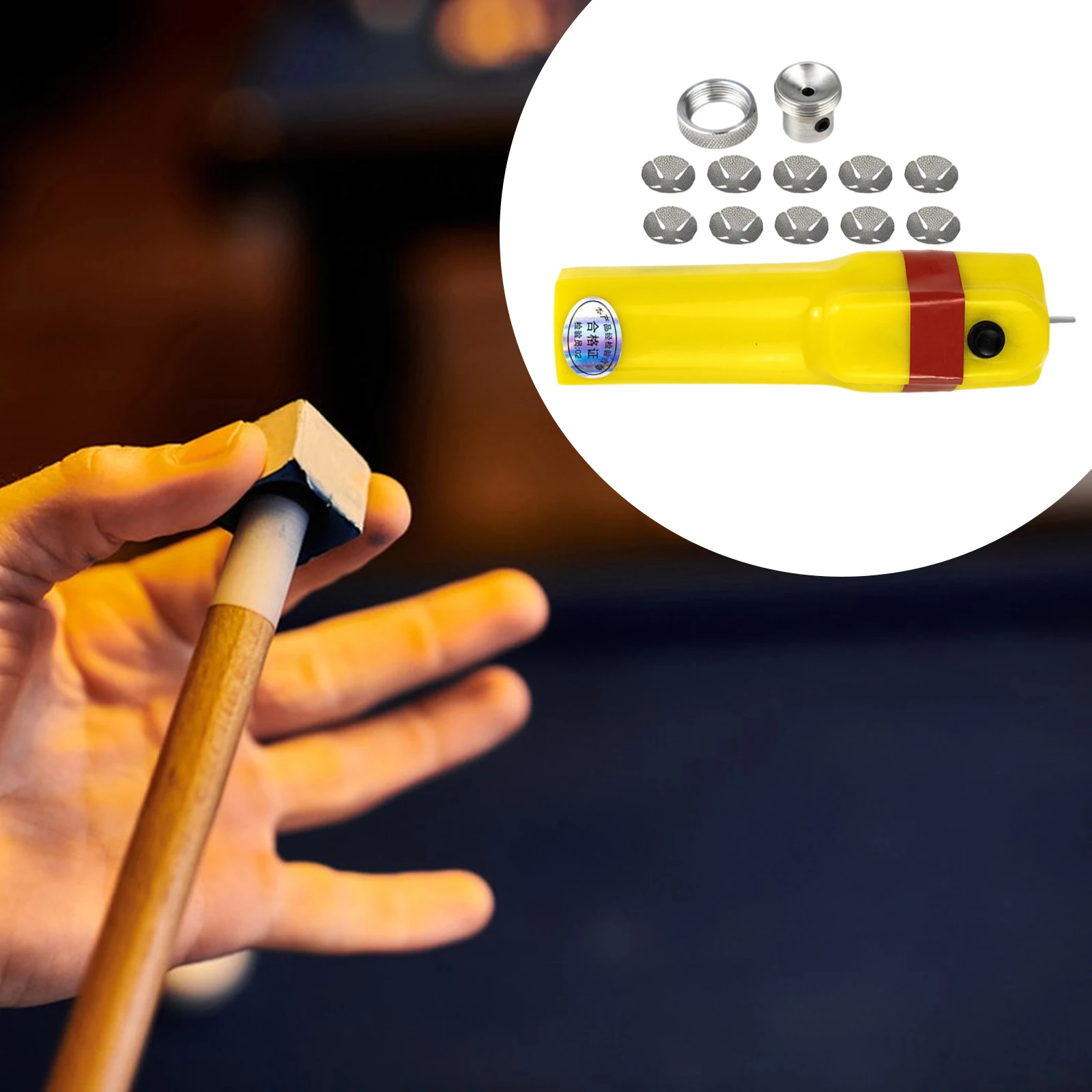 Alat Pembentuk Ujung Tongkat Biliar Elektrik Otomatis, Mesin Penggiling Ujung Kecil, Alat Perbaikan Ujung Tongkat Biliar yang Mudah Digunakan, Set Lengkap