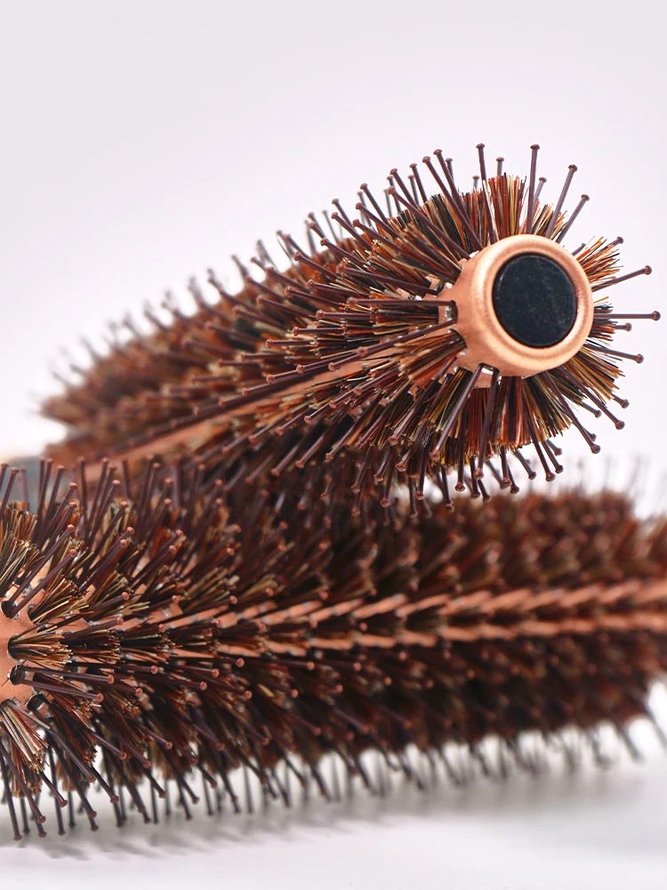 3 Sizes Aluminum Tube Round Brush Professional Salon Styling Tools Hairdressing Curling Hair Brushes Nylon Bristle Detangle Comb