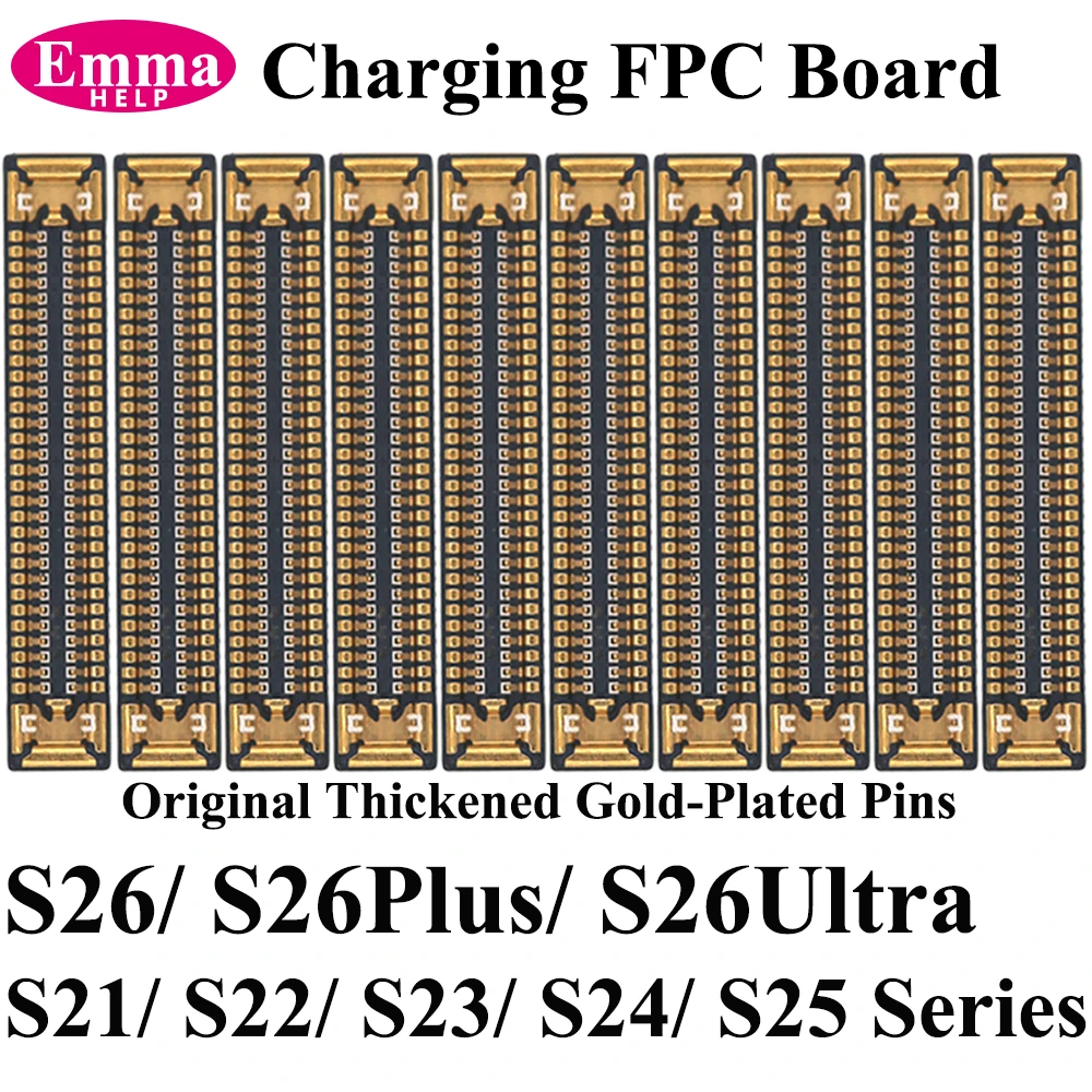 10 szt./50 szt. Oryginalne złącze FPC ładowarki USB do Samsunga S25 S24 S22 S23 Ultra S21 Plus, gniazdo dokujące — zdjęcie produktu 1