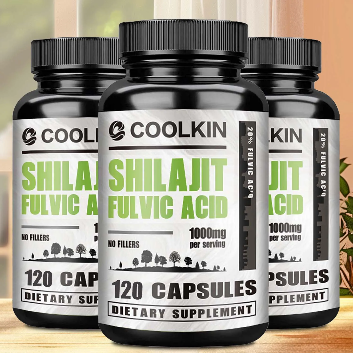 Shilajit Fulvic Acid Capsules - for Energy, Muscle Strength & Immunity, Endurance for Men & Women - 120 Capsules