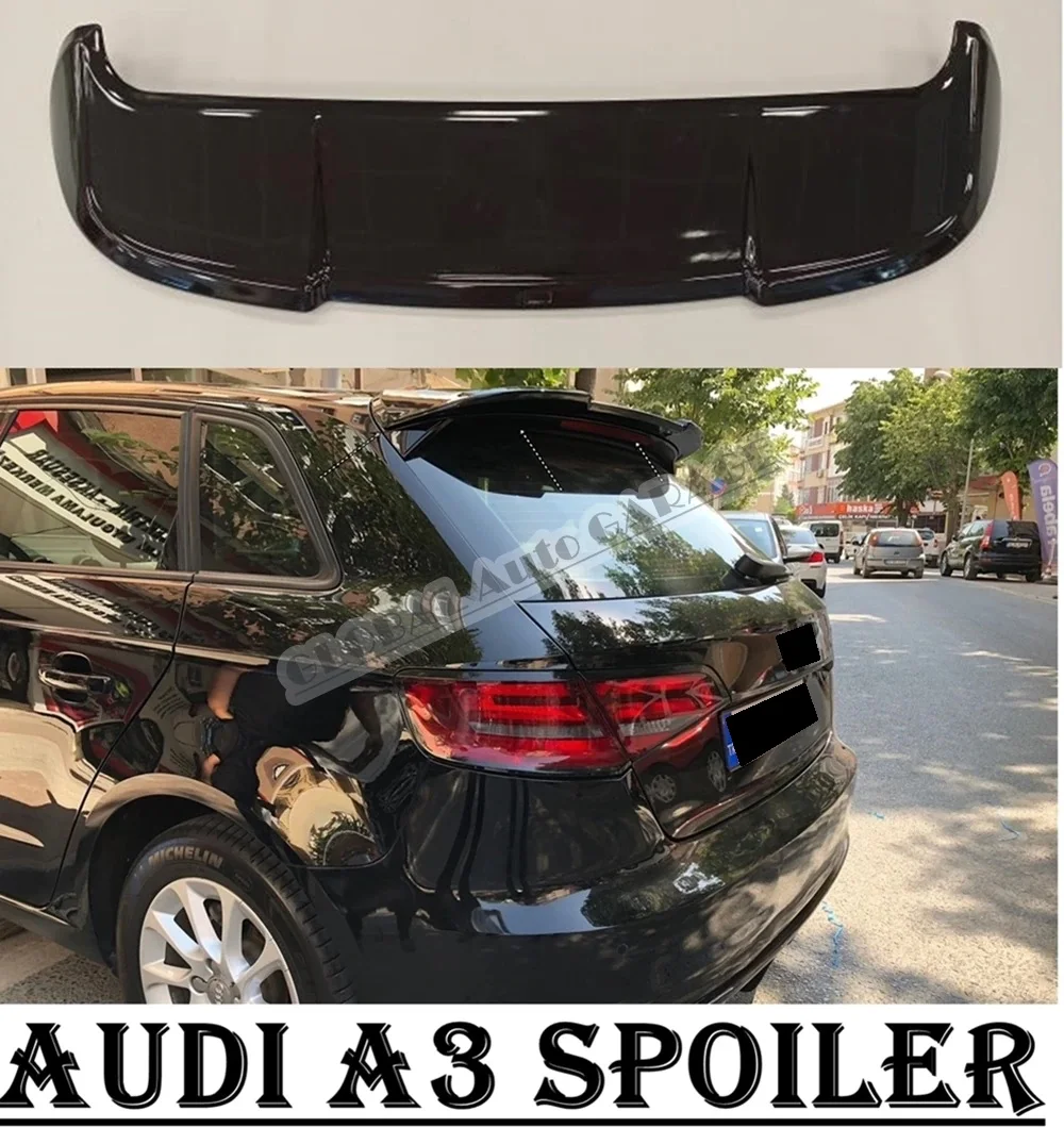 For Audi A3 8V Hatchback 2014-2018 Spoiler Auto Accessory Universal Spoilers Car Antenna Spoiler Car Styling Diffüser Mud Flaps