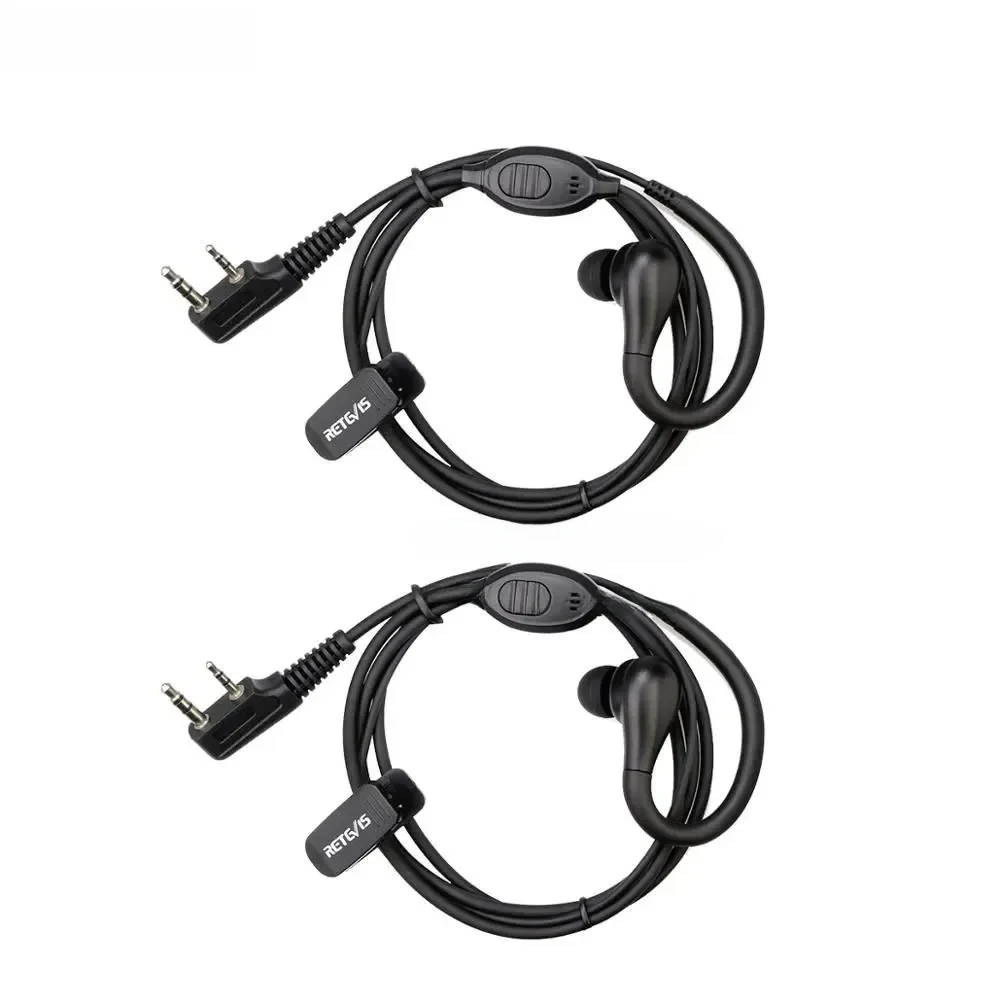 Retevis EEK007 2Pin Earhook Earpiece Walkie Talkie Earphones For Retevis RB618 H777 RT622 Two Way Radio For Kenwood/Baofeng