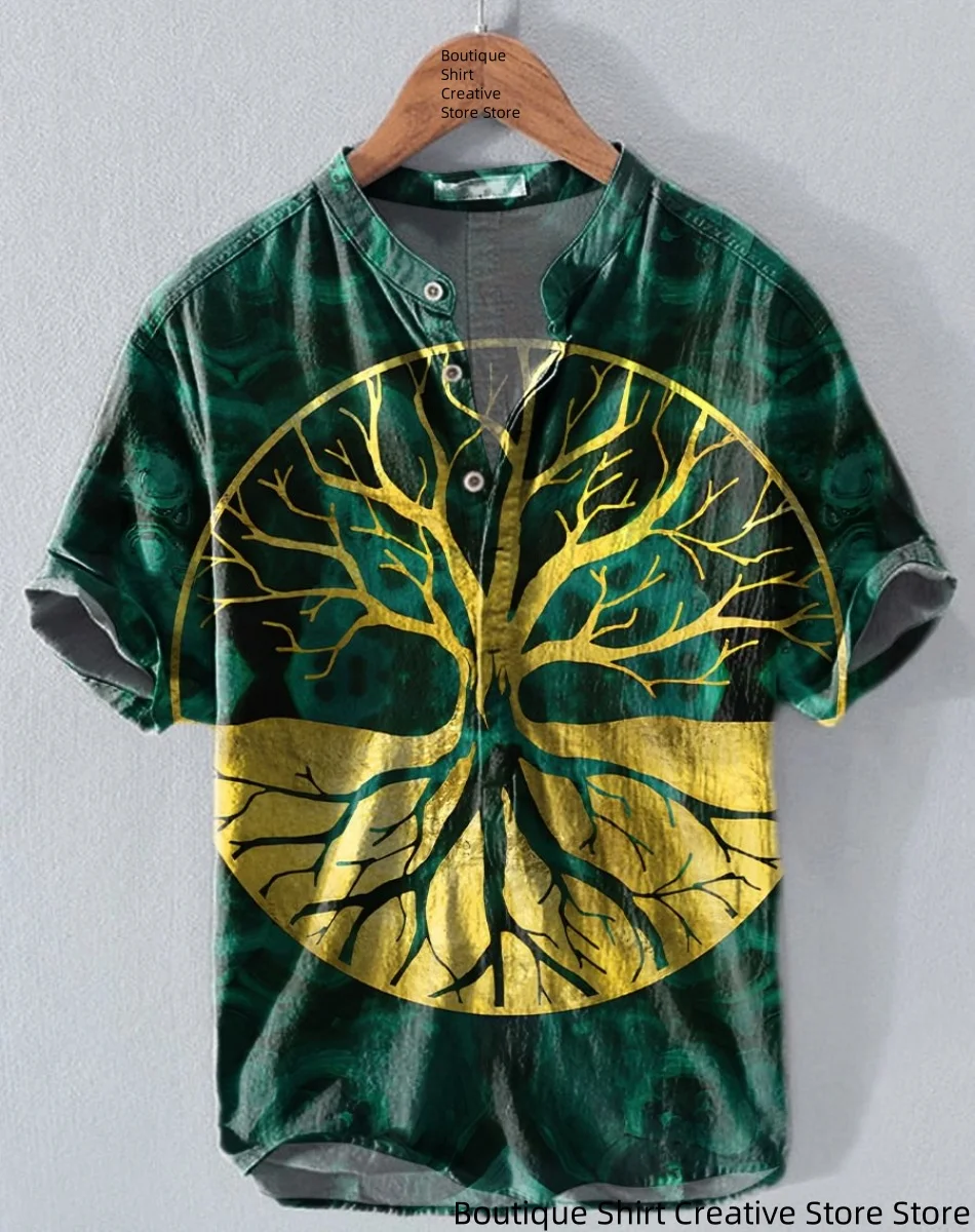 

New 3D printed pullover shirts, street fashion casual shirts, ethnic pattern Hawaiian pullover casual shirts fast delivery
