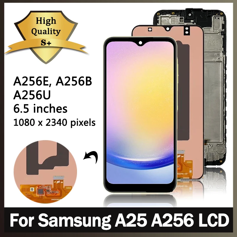 

6.5" Screen For Samsung A25 A256B A256E A256U LCD Display Touch Screen Digitizer For Samsung A25 5G LCD Screen Replacement