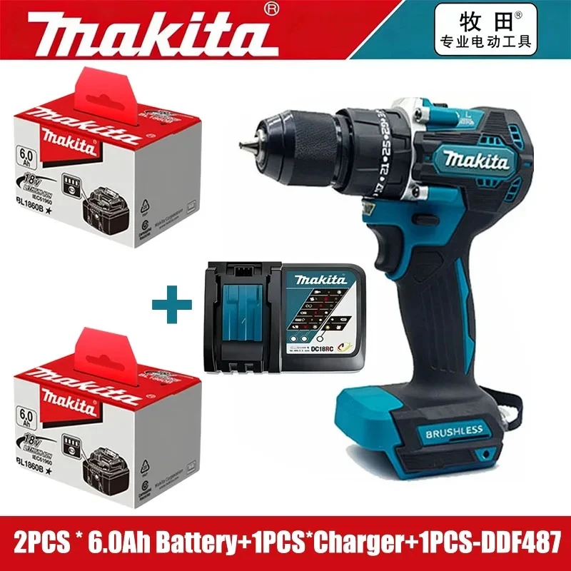 Oryginalna bateria litowo-jonowa Makita 18V 6.0Ah, zamiennik baterii 18V 6.0Ah BL1860 BL1850 BL1860B DDF487