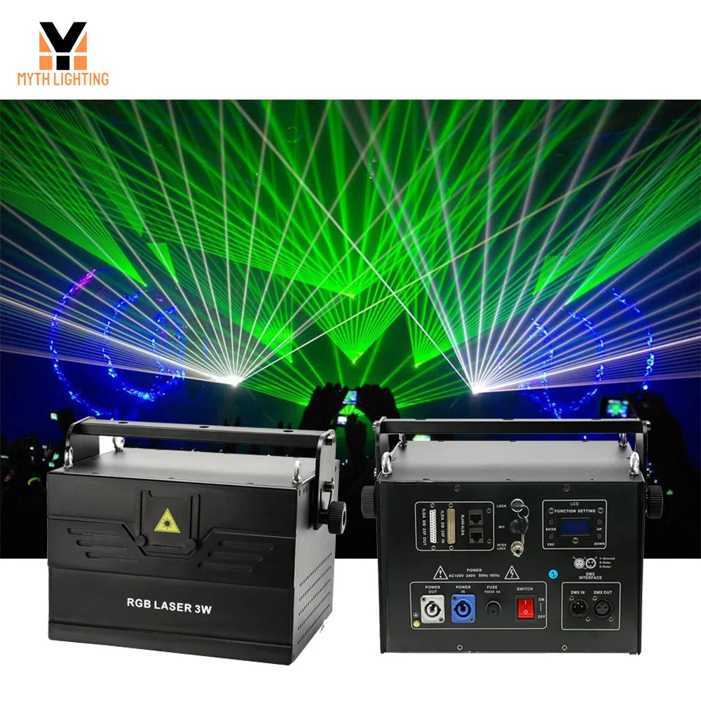 

ILDA control 4W RGB full color animation laser light dj disco party bar concert club stage light