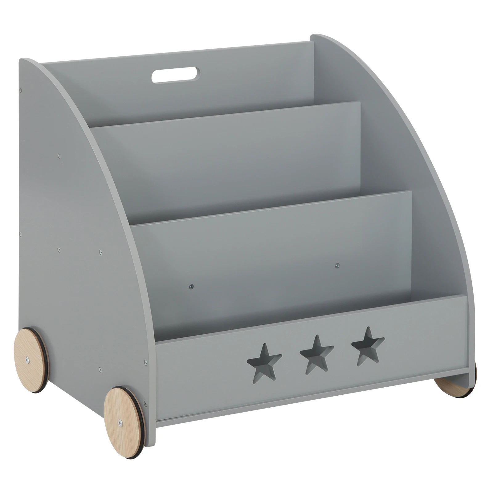 Kinder-Bücherregal, Aufbewahrung, Bücherregal, Spielzeugregal, 3 Regale, Mehrzweck-Organizer für Kinderzimmer