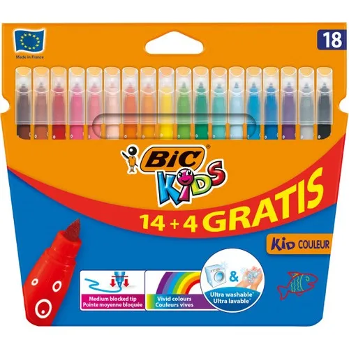 Kids Couleur (Ultra Washable) Marker Crayons 14+4 Colors plumones posca marcadores pen colores caneta rotuladores