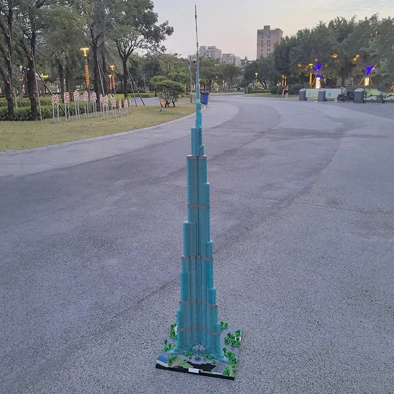 7400 Uds MOC Dubai Burj Khalifa modelo a escala 1:500 rascacielos renovados del mundo arquitectónicos juguetes de bloques de construcción regalo para chico adulto