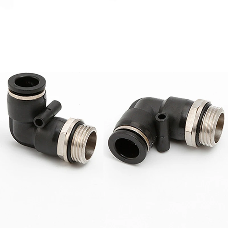 G thread PL Elbow Pneumatic Fittings Coupling 4 6 8 10mm Hose Quick Connector Male Thread 1/8