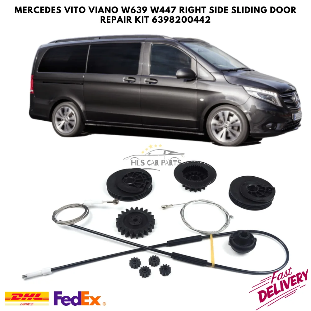 For Mercedes Vito Viano W639 W447 6398200442 Side Electric Sliding Door Drive Locking System Guide Rail Motor Repair Set