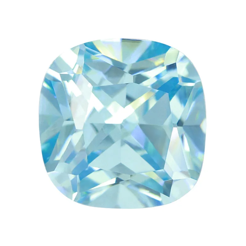 Boxed helle Farbe Aquamarin 12 × 12mm quadratischen Schnitt für Schmuck machen lose Edelstein DIY – Detail 3