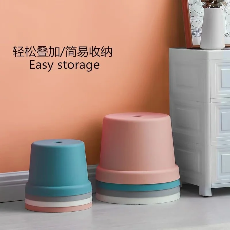 

Plastic low stool home stackable thick low stool