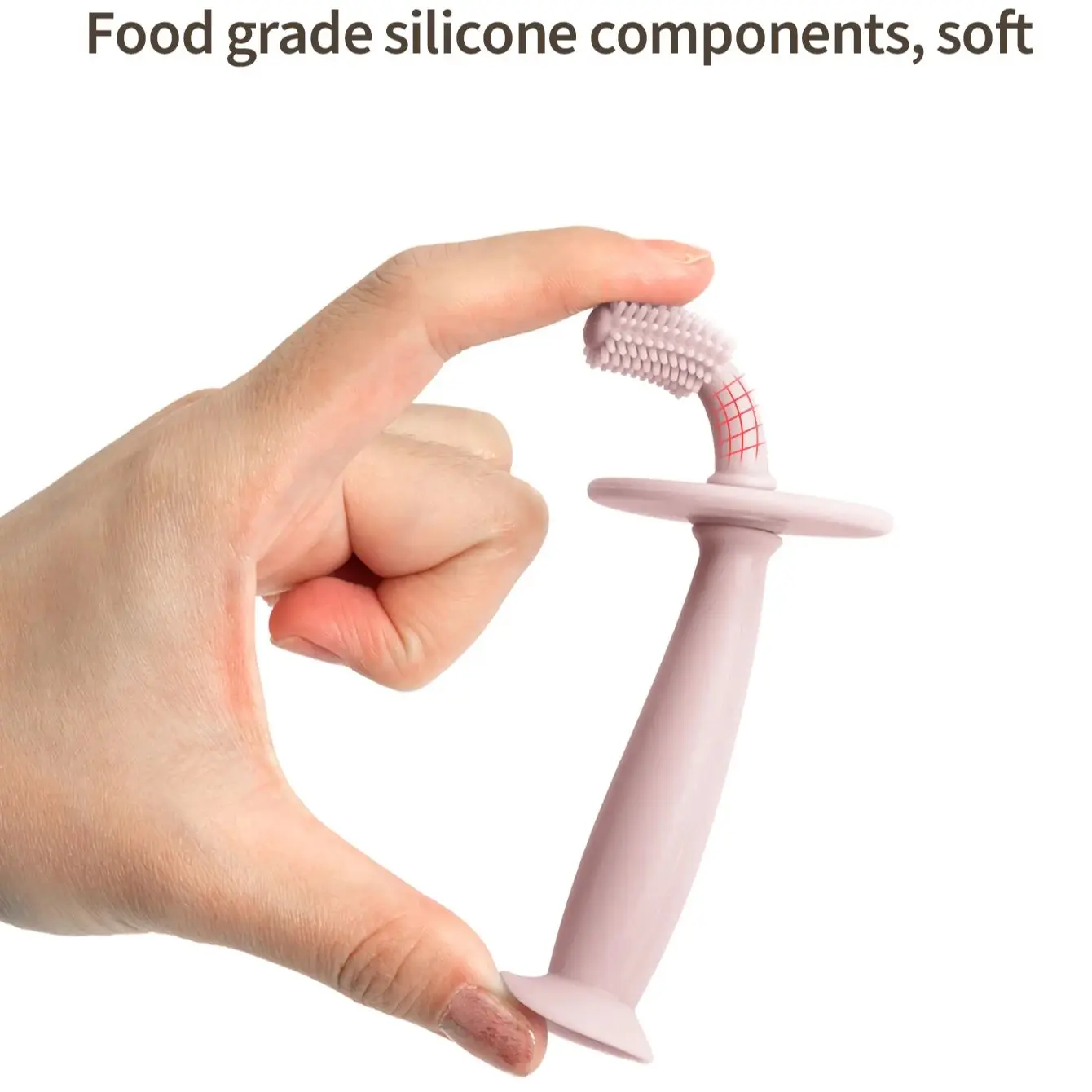 3 pçs escova de dentes do bebê cuidados com os dentes crianças silicone claro dedo escova mordedor massageador bebê meninos meninas limpador de dentes