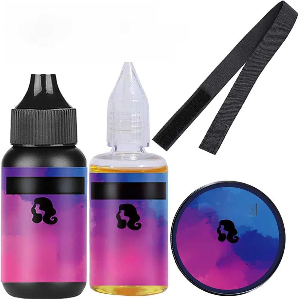 colle perruque lace frontal Colle arina imperméable pour la dentelle, contrôle des bords des cheveux, bande de fusion, brosse à cheveux, kit d'installation de perruque, tenue de bain, 4 pièces par lot