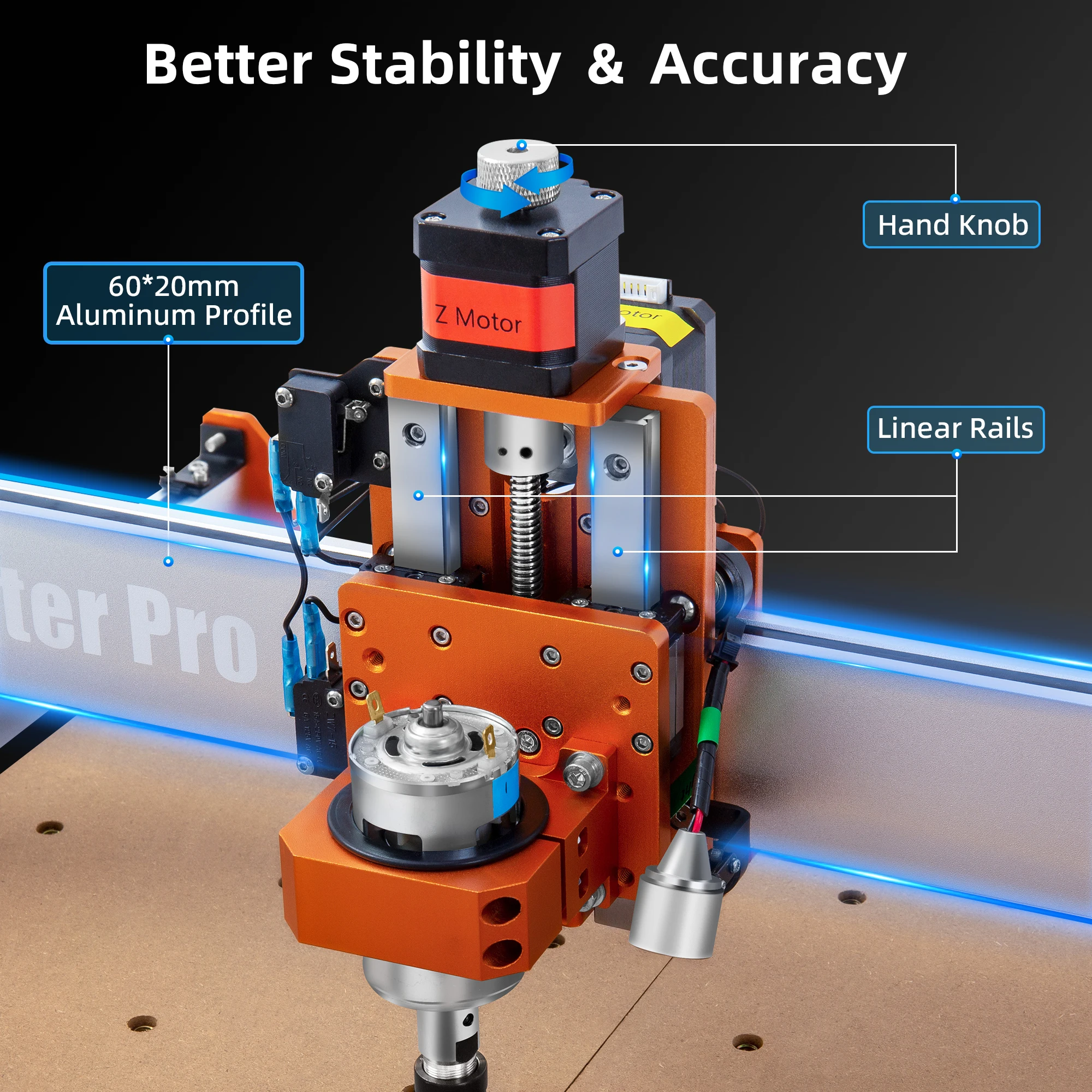 FoxAlien Masuter Pro CNC Router with Offline Controller for Wood MDF Acrylic Metal Jewelry Guitar Carving