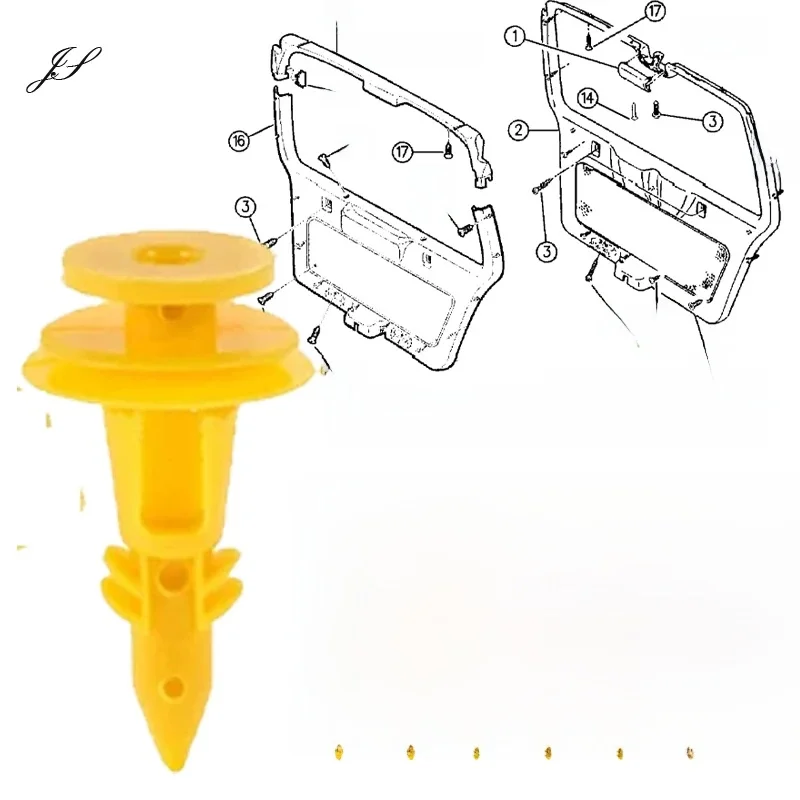 20x pour WJ Jeep Grand Cherokee Chrysler Mini Vans Cirrus Dodge Stratus 6502991 Rivets de retenue de fixation de Clip de panneau de porte arrière de voiture