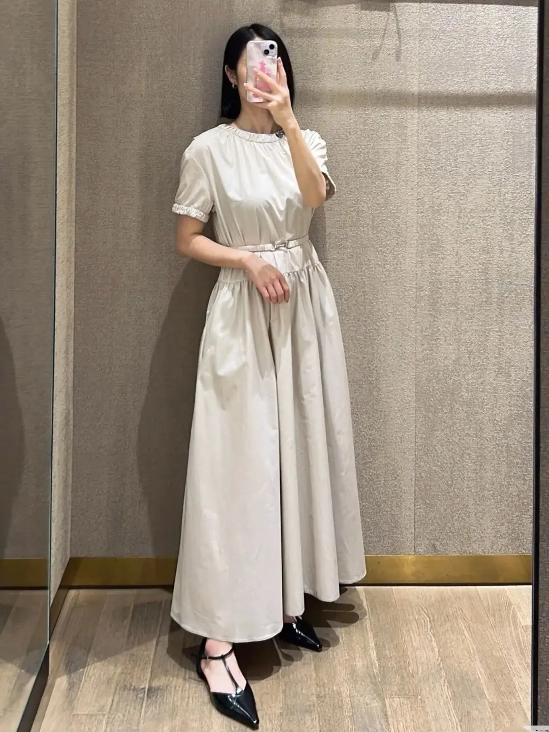 カジュアルなレディースサマービジネスレディコットンワンピース