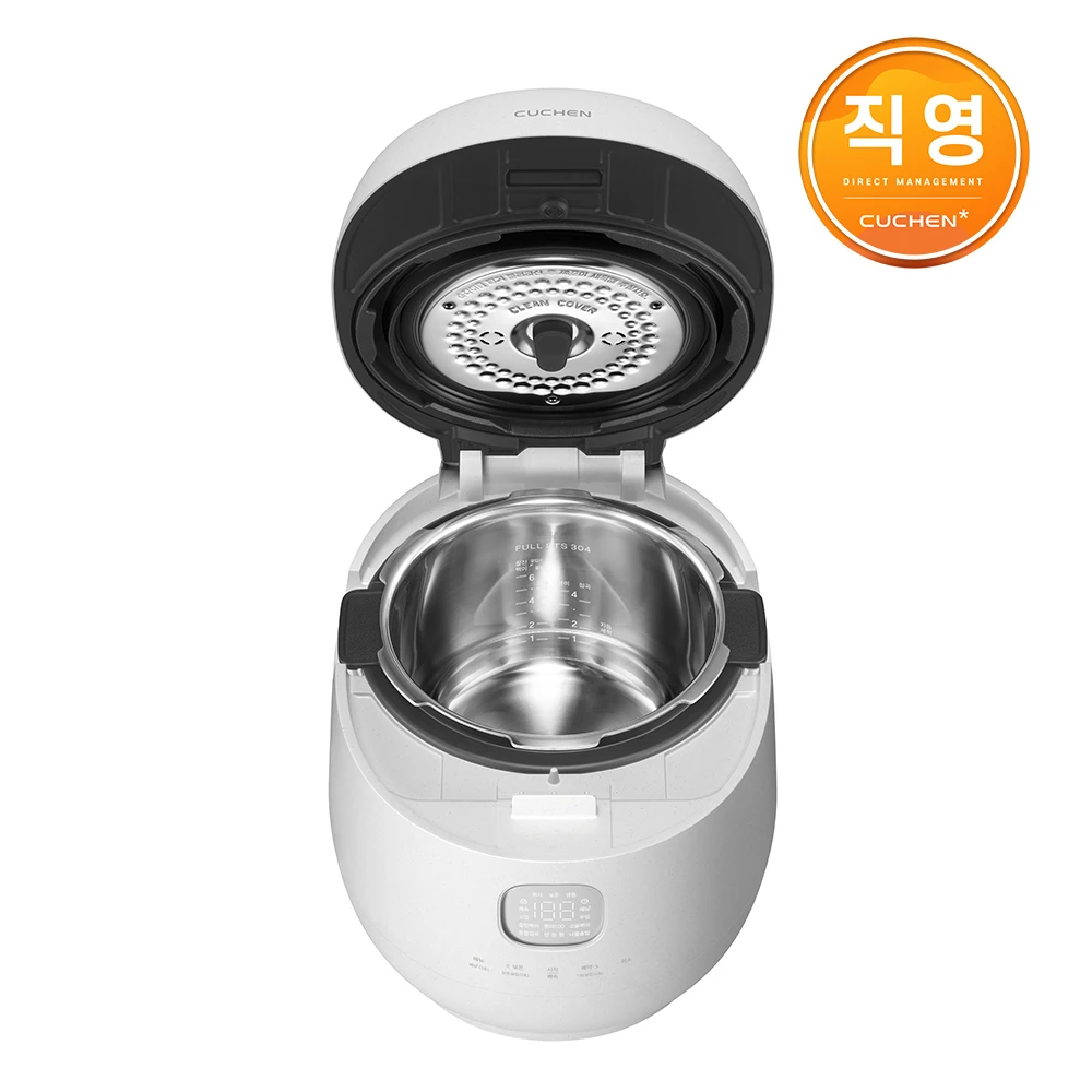 Coupang Brain Purewhite Fullsten ضغط مزدوج 10 أشخاص Ih جهاز طهي الأرز بالضغط الكهربائي Crh-Tws1010Mw