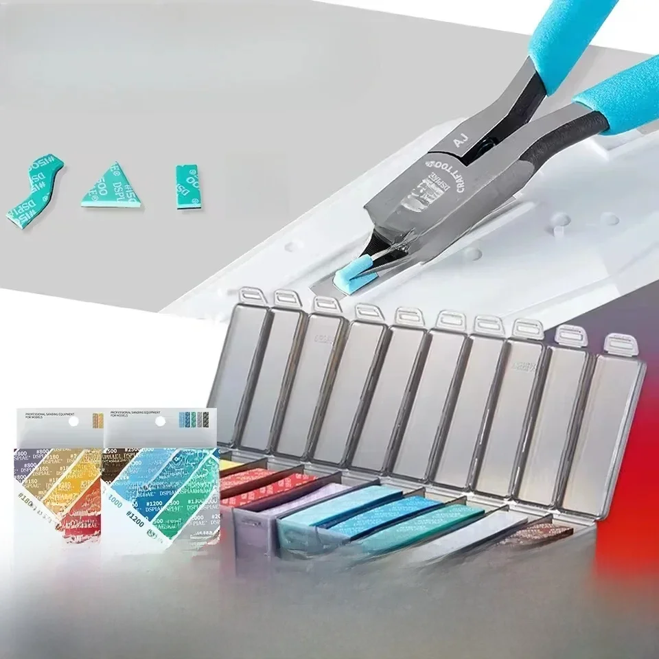 Papier de verre éponge DSPIAE SS-S01 SS-S02 pour outil de ponçage de fabrication de modèles Gundam # 180~ # 2500 équipement de ponçage pour modéliste bricolage passe-temps