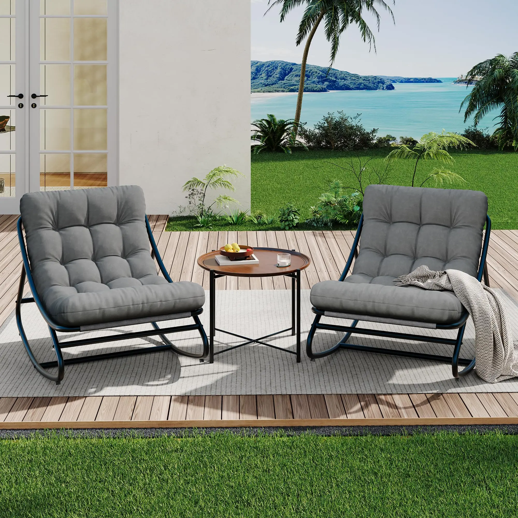 Outdoor Papasan Rocking Chair, - Outdoor Furniture Egg Chair recension och pris